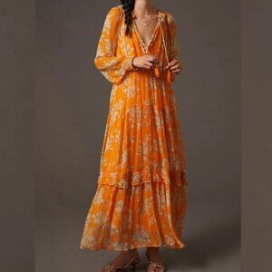 Anthropologie Marais Chiffon Maxi Dress – Size Large